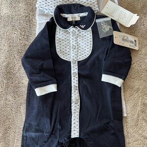 Giorgio Armani Navy and White Baby Outfit
